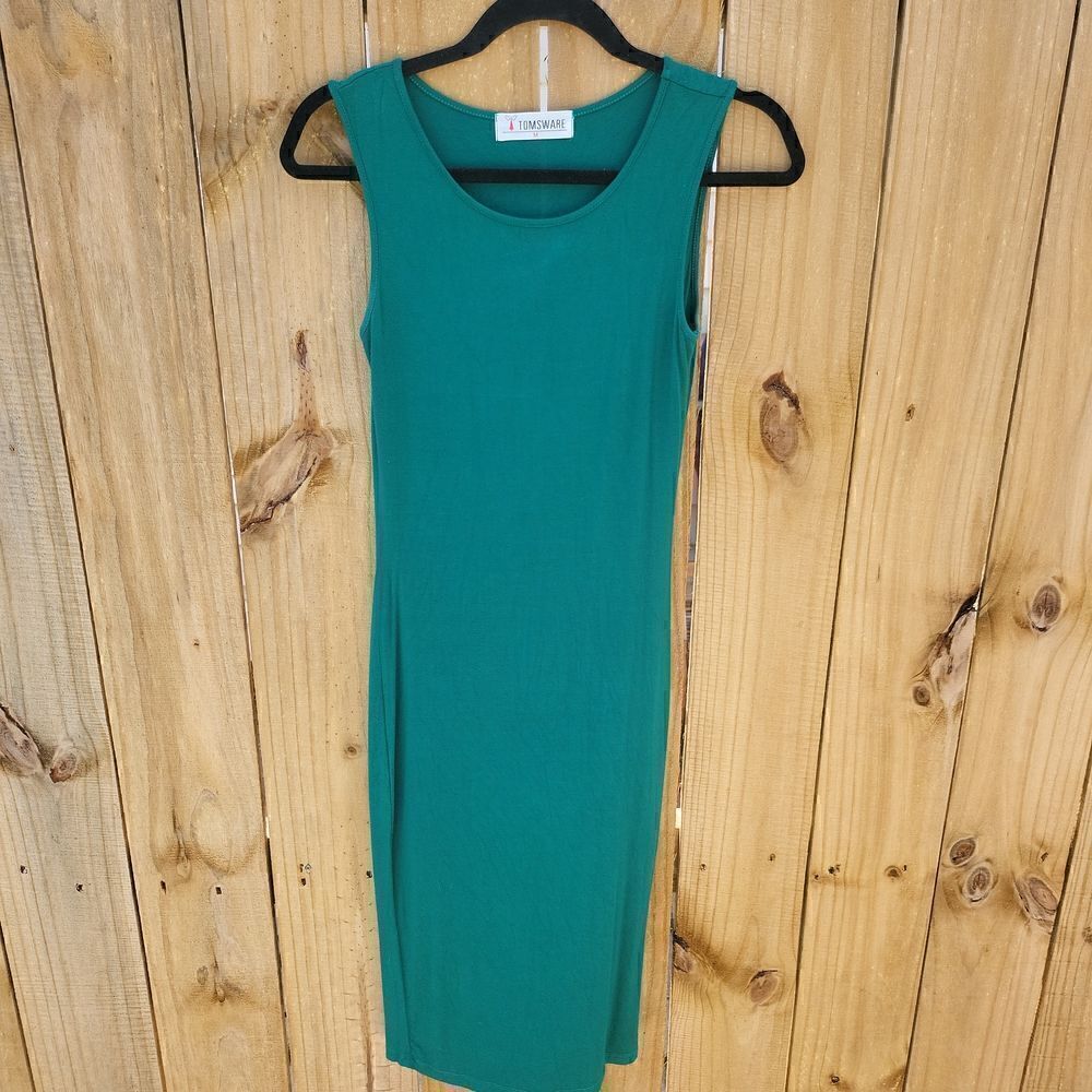 Causal emerald green dress Medium